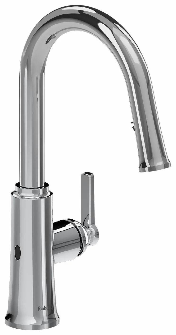 Trattoria Touchless Kitchen Faucet with Pulldown Spray with C-Spout - Chrome TTRD111C RIOBEL