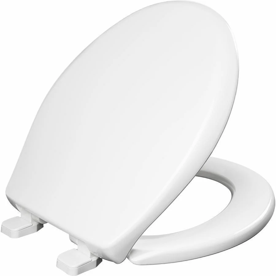Kennan Round Front Plastic Toilet Seat Whisper Close with STA-TITE Hinges - White 100E2 000 Bemis