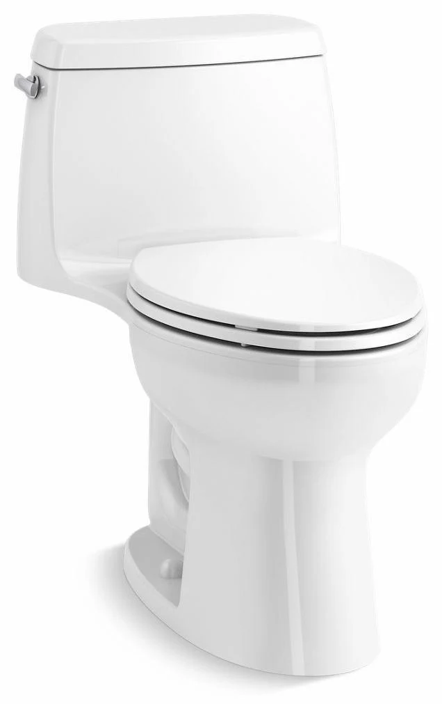 Santa Rosa Comfort Height 1-Piece 1.28 GPF Compact Elongated Toilet - White 30812-0 Kohler