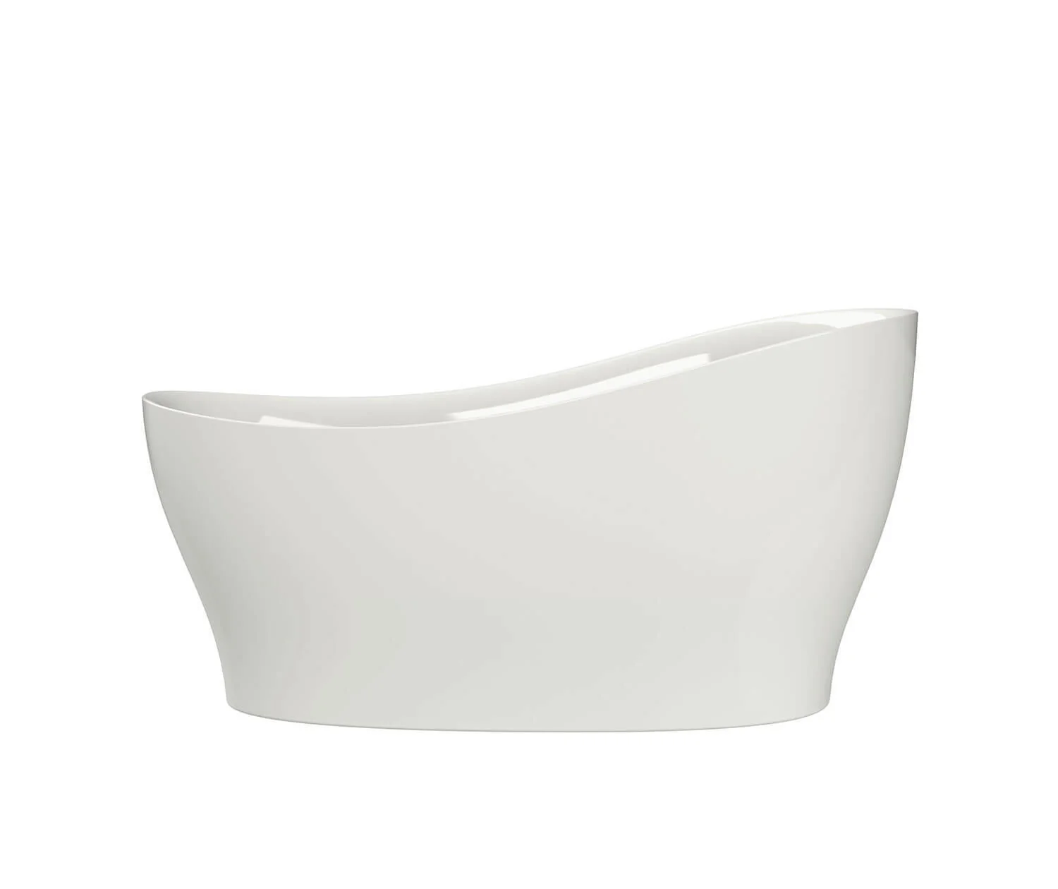 Joan 61" x 32" End Drain Freestanding Tub - White 106387-000-001-000 Maax
