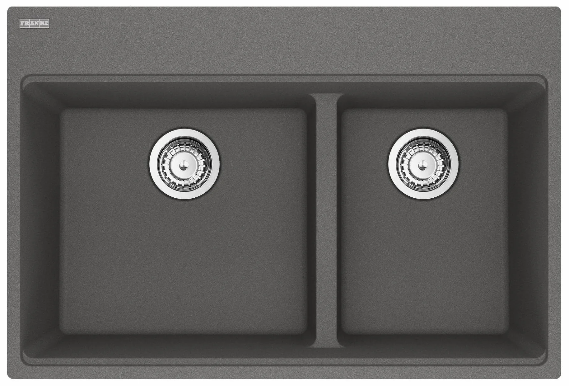 Maris 33-1/16" Fragranite 1.5 Bowl Drop-In Kitchen Sink - Stone Grey MAG6601812LD-SHG-S Franke
