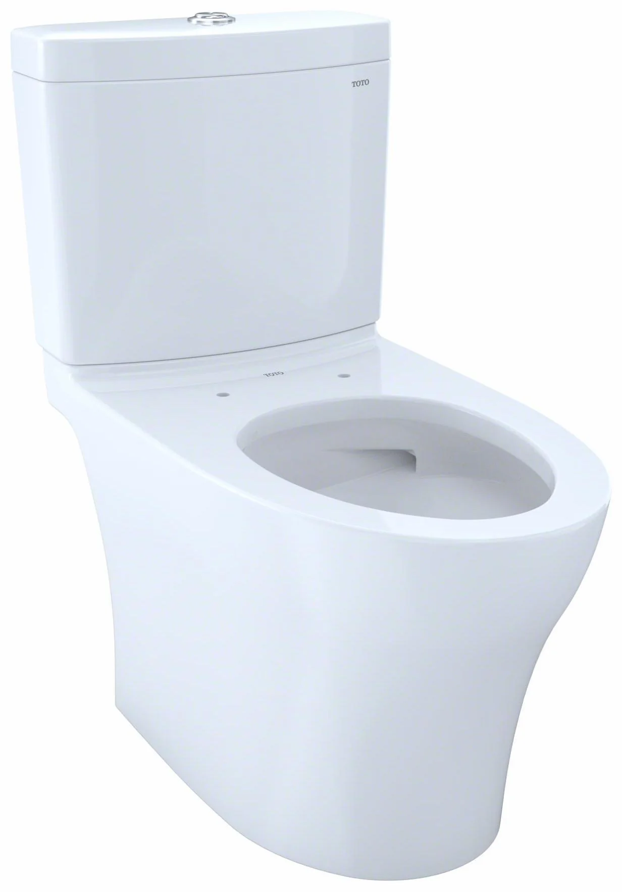 Aquia IV Comfort Height Elongated Dual Flush 1.28 and 0.9 GPF 2-Piece Toilet (Less Seat) - Cotton White CST446CEMFGN#01 Toto