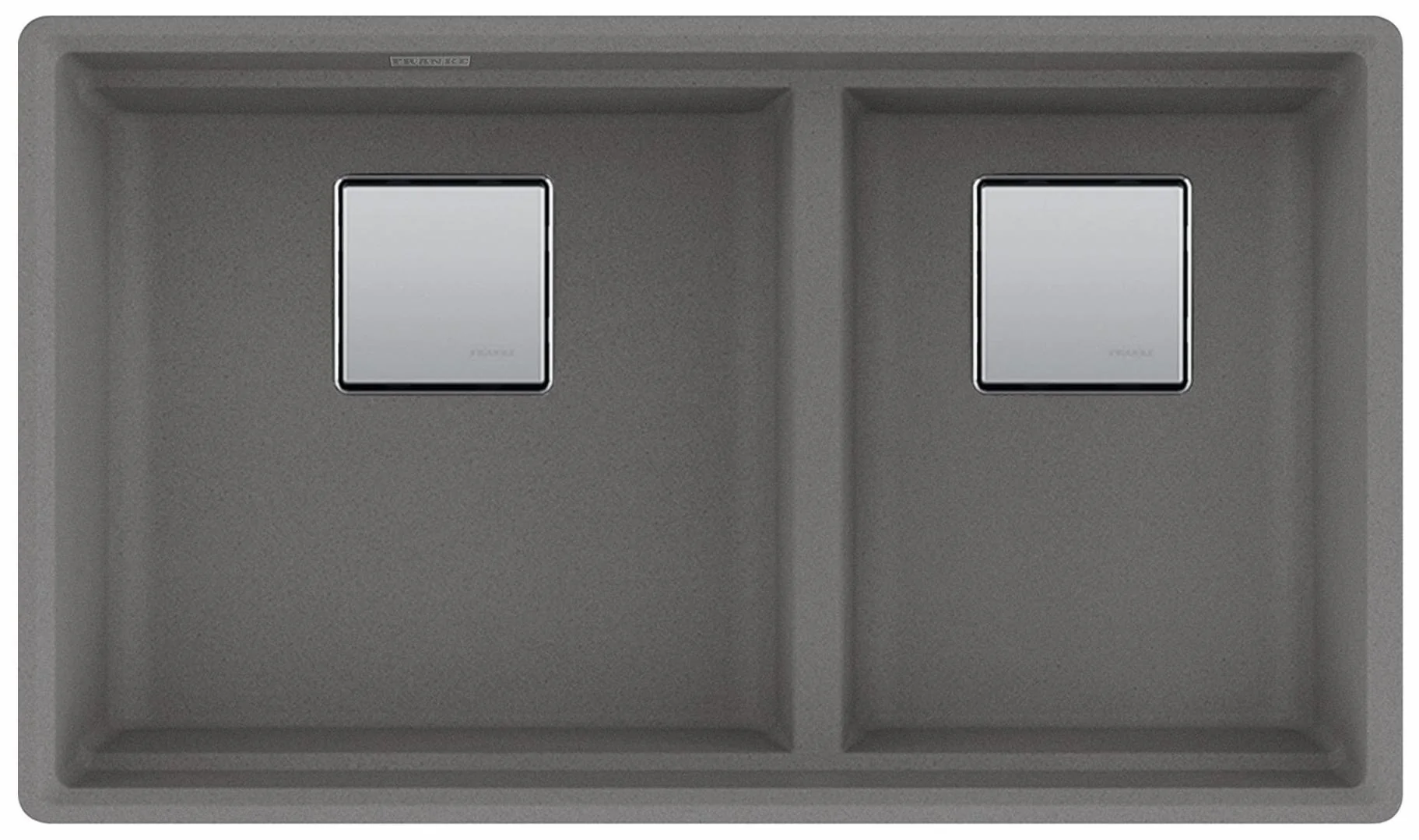 Peak 30-1/4" Fragranite 1.5 Bowl Undermount Kitchen Sink - Stone Grey PKG160LD-SHG-S Franke