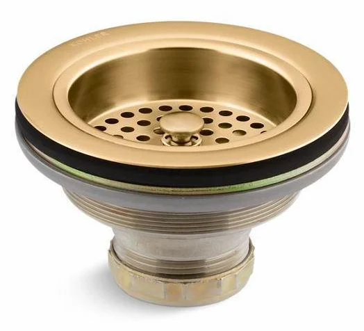 Duostrainer Sink Drain and Strainer Basket (less Tailpiece) - Vibrant Brushed Moderne Brass 8799-2MB Kohler
