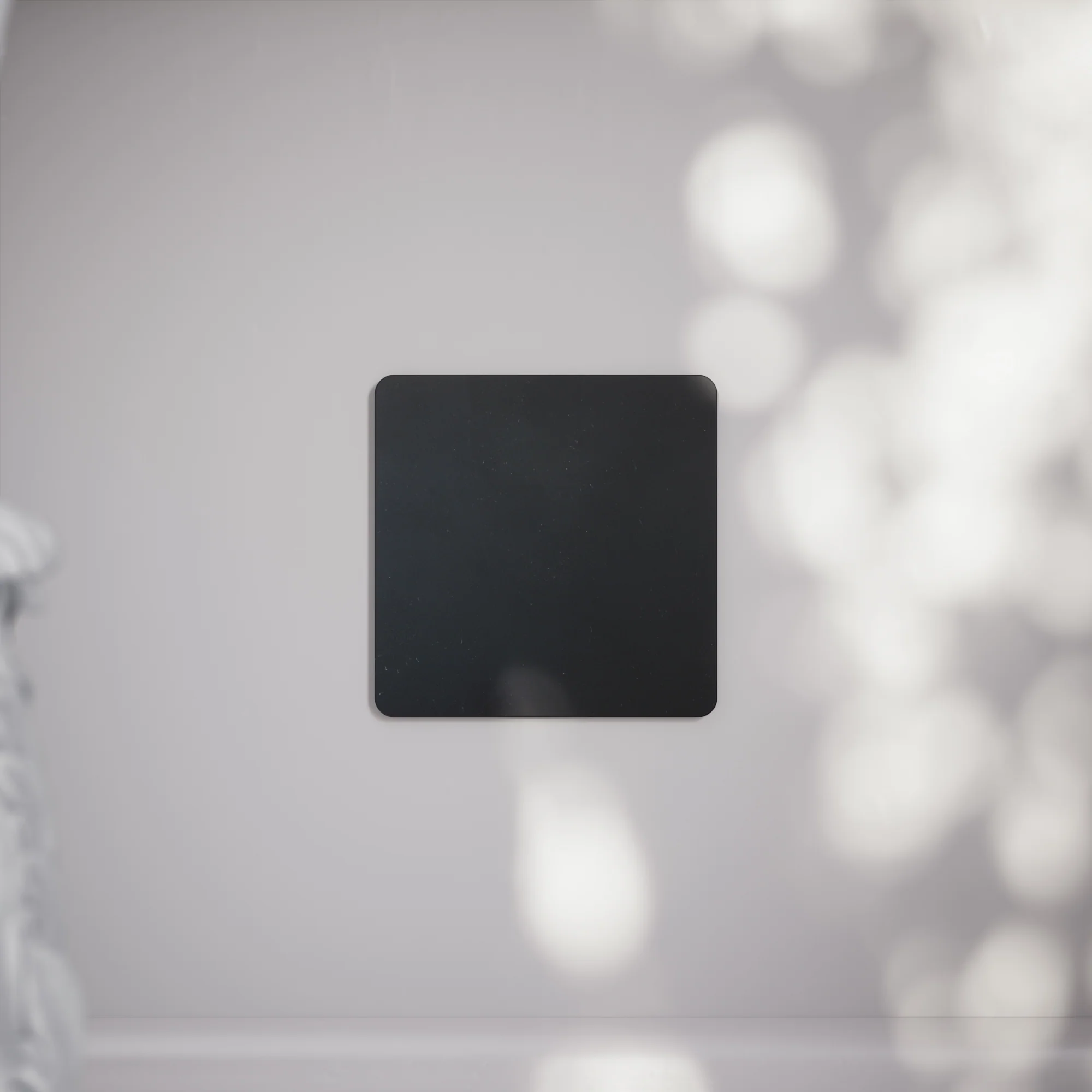 SlimTech Collection Matte Black Single Blank Plate